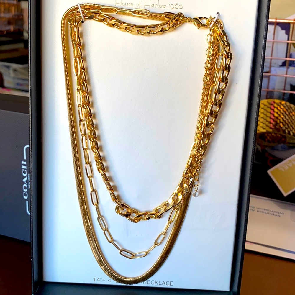 House of Harlow 1960 triple strand Necklace.
